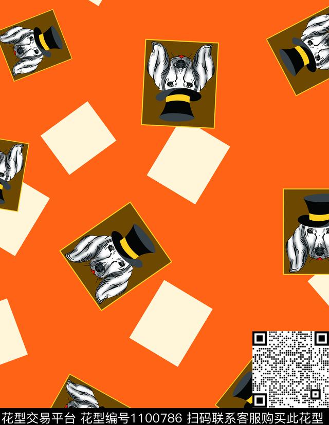 男装动物头大牌风传统印花华亿平台下载（图片编号: 1100786） - 瓦栏（Walan）