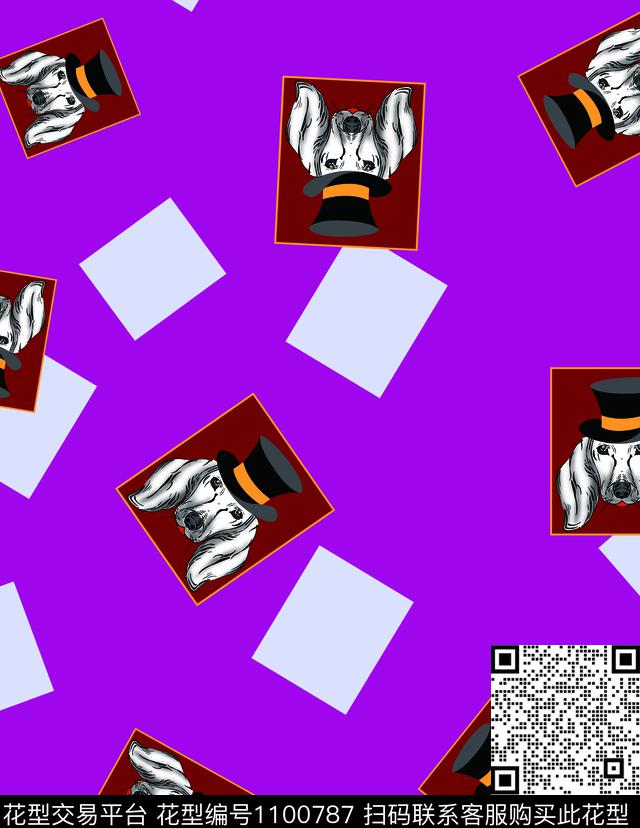 男装动物头大牌风传统印花华亿平台下载（图片编号: 1100787） - 瓦栏（Walan）