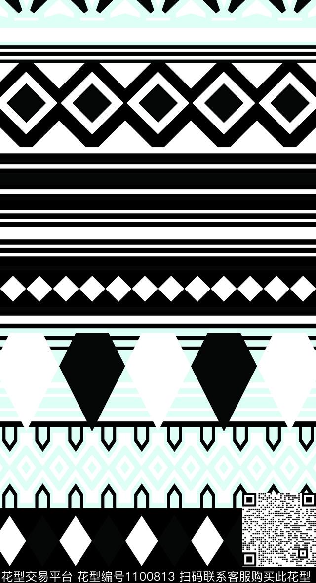 大牌风混合拼接欧洲传统印花华亿平台下载（图片编号: 1100813） - 瓦栏（Walan）