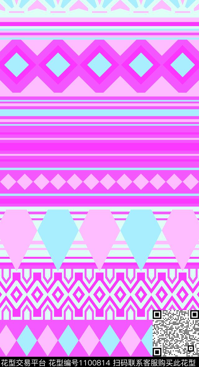 大牌风混合拼接欧洲传统印花华亿平台下载（图片编号: 1100814） - 瓦栏（Walan）