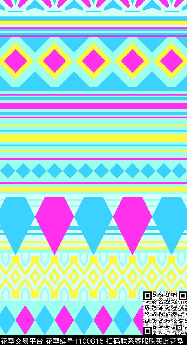 大牌风混合拼接欧洲传统印花华亿平台下载（图片编号: 1100815） - 瓦栏（Walan）