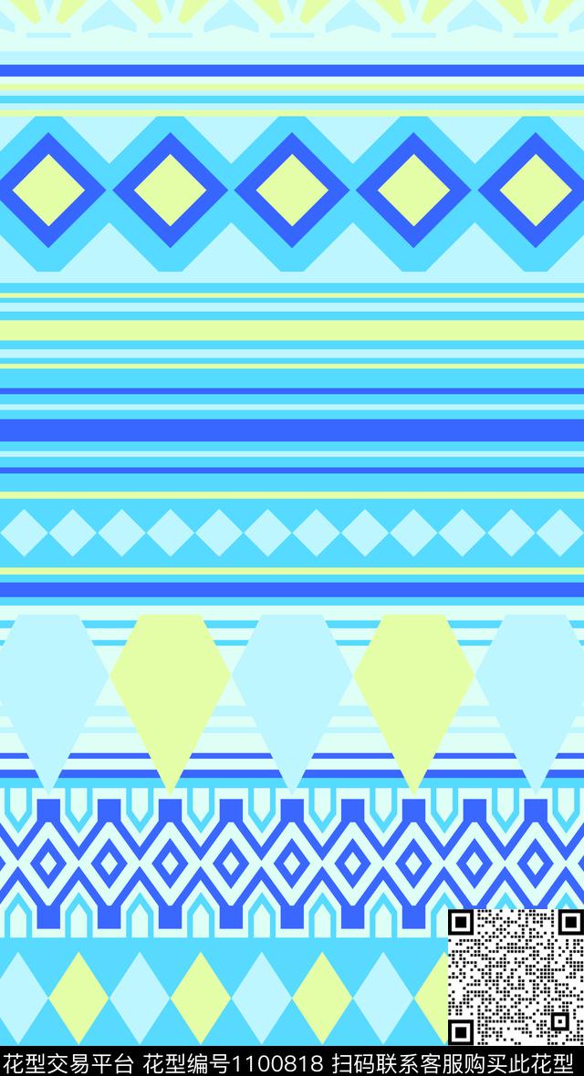 大牌风混合拼接欧洲传统印花华亿平台下载（图片编号: 1100818） - 瓦栏（Walan）