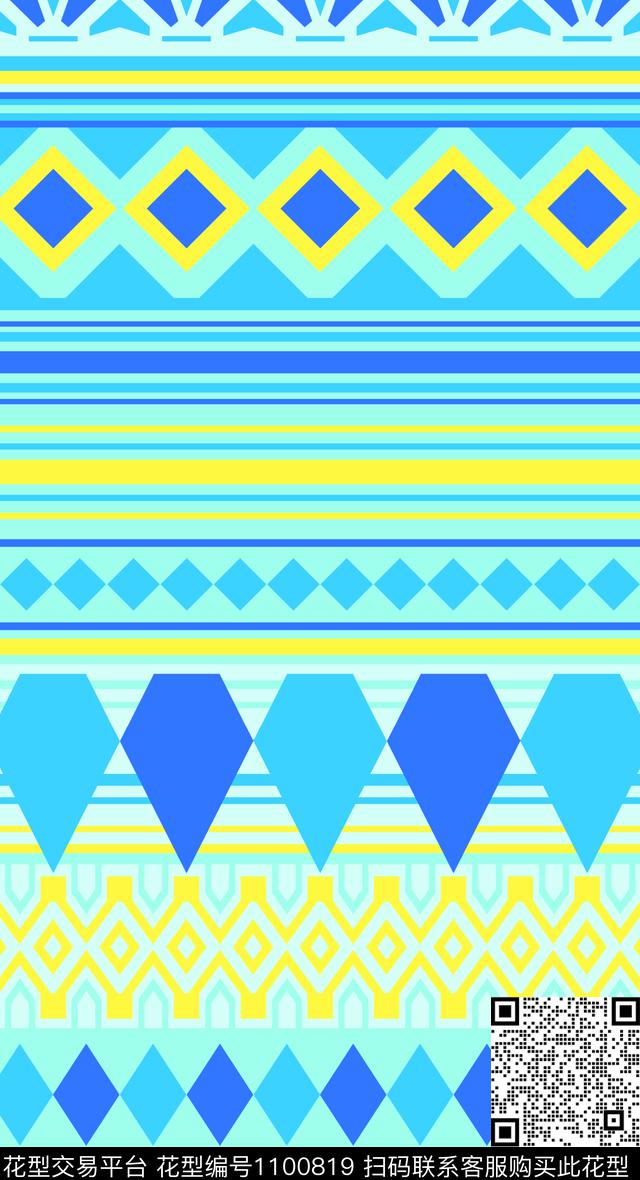 大牌风混合拼接欧洲传统印花华亿平台下载（图片编号: 1100819） - 瓦栏（Walan）