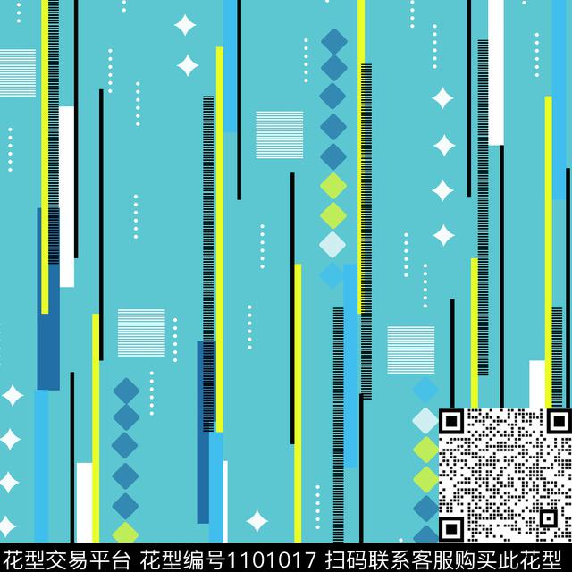 条格数码华亿平台几何数码印花华亿平台下载（图片编号: 1101017） - 瓦栏（Walan）