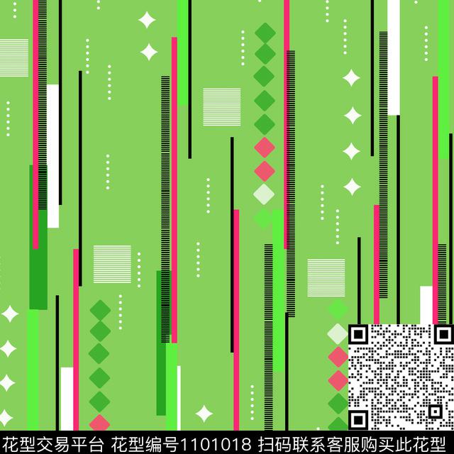 条格数码华亿平台几何数码印花华亿平台下载（图片编号: 1101018） - 瓦栏（Walan）