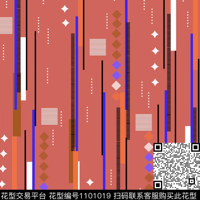 条格数码华亿平台几何数码印花华亿平台下载（图片编号: 1101019） - 瓦栏（Walan）