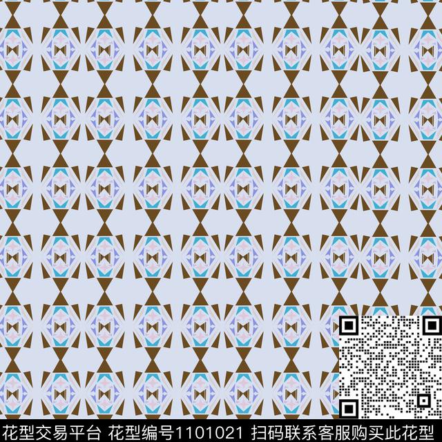 数码华亿平台几何复古数码印花华亿平台下载（图片编号: 1101021） - 瓦栏（Walan）