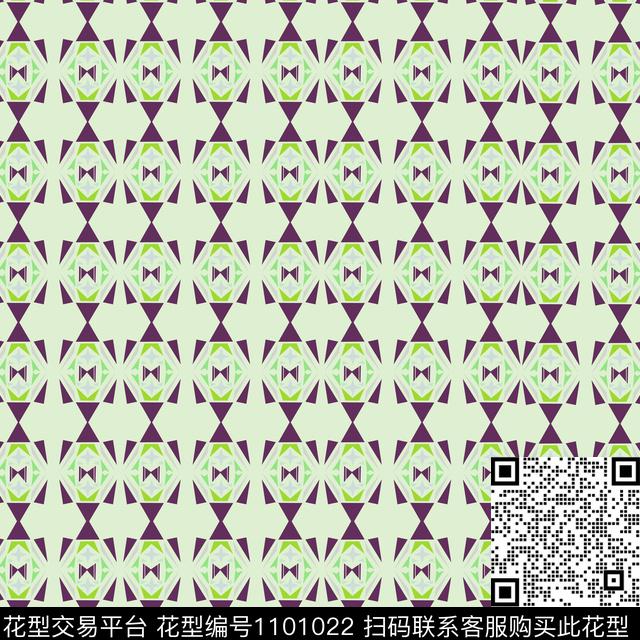 数码华亿平台几何复古数码印花华亿平台下载（图片编号: 1101022） - 瓦栏（Walan）