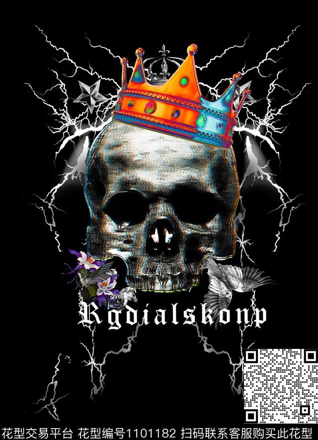 骷髅数码华亿平台男装数码印花华亿平台下载（图片编号: 1101182） - 瓦栏（Walan）