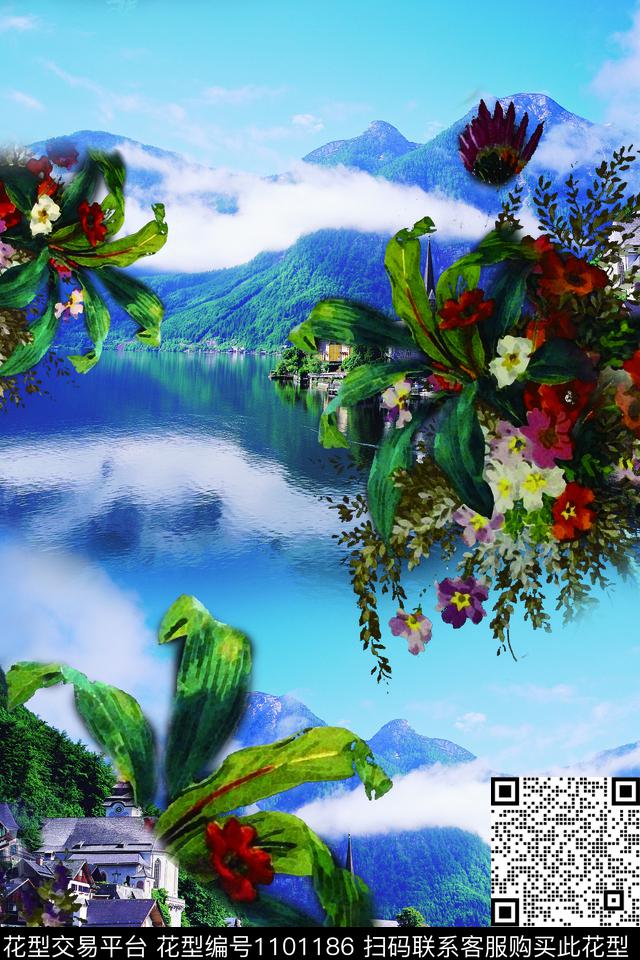 油画华亿平台小屋数码印花华亿平台下载（图片编号: 1101186） - 瓦栏（Walan）