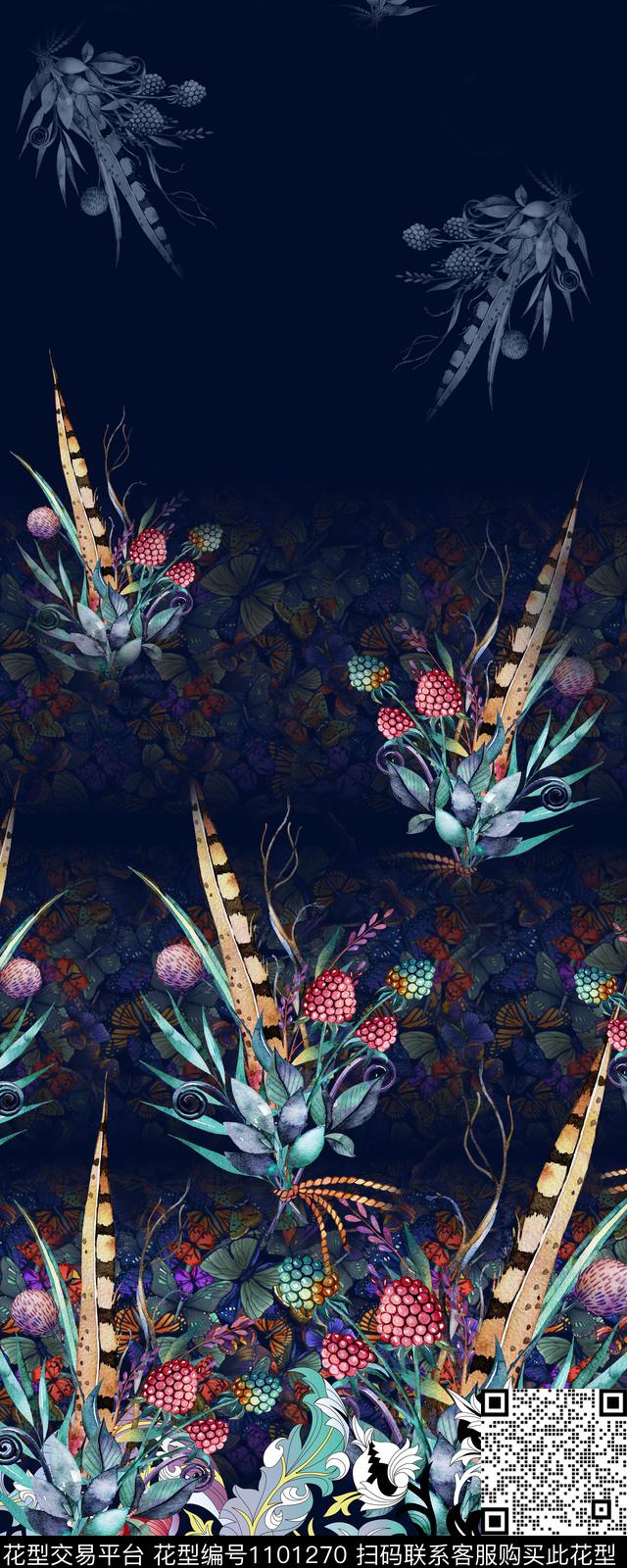 数码华亿平台定位花卷草数码印花华亿平台下载（图片编号: 1101270） - 瓦栏（Walan）