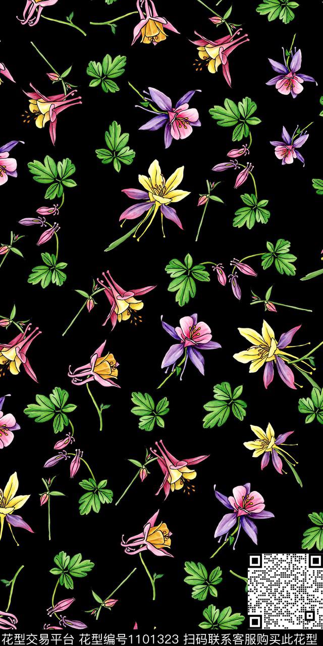 小碎花数码华亿平台大牌风数码印花华亿平台下载（图片编号: 1101323） - 瓦栏（Walan）