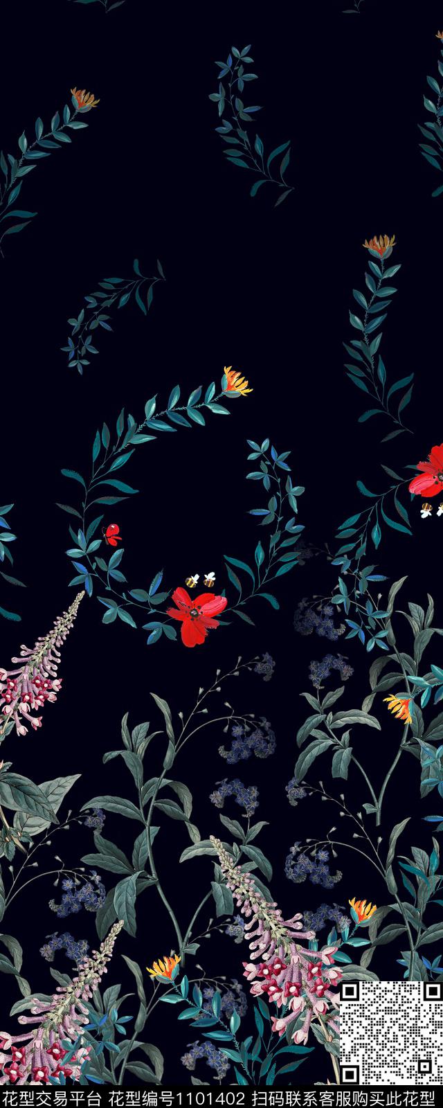 数码华亿平台定位花植物华亿平台数码印花华亿平台下载（图片编号: 1101402） - 瓦栏（Walan）