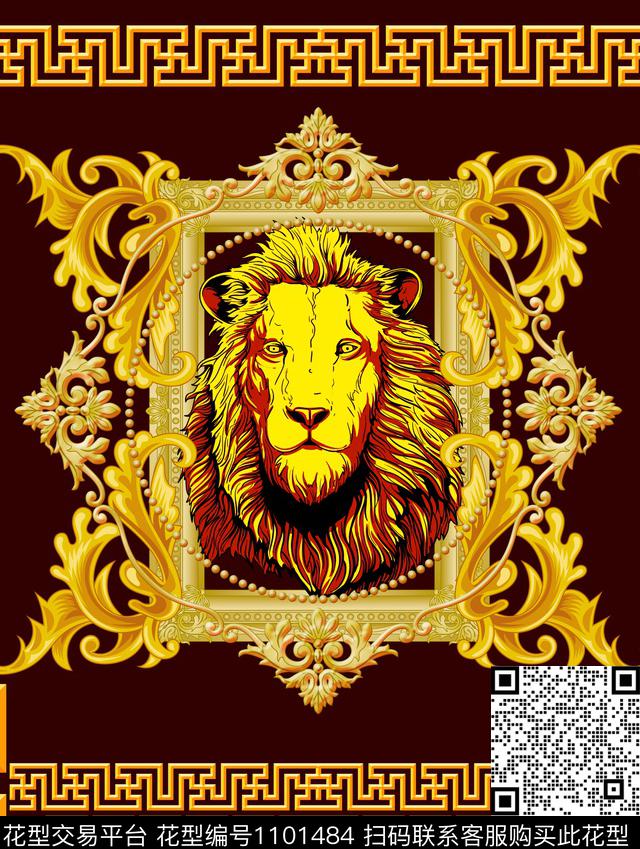 男装狮子大牌风数码印花华亿平台下载（图片编号: 1101484） - 瓦栏（Walan）