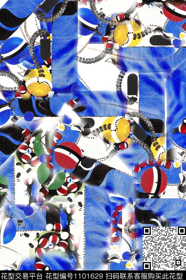 数码华亿平台抽象休闲数码印花华亿平台下载（图片编号: 1101629） - 瓦栏（Walan）