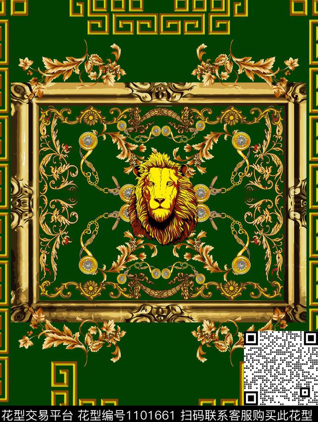 男装狮子大牌风数码印花华亿平台下载（图片编号: 1101661） - 瓦栏（Walan）