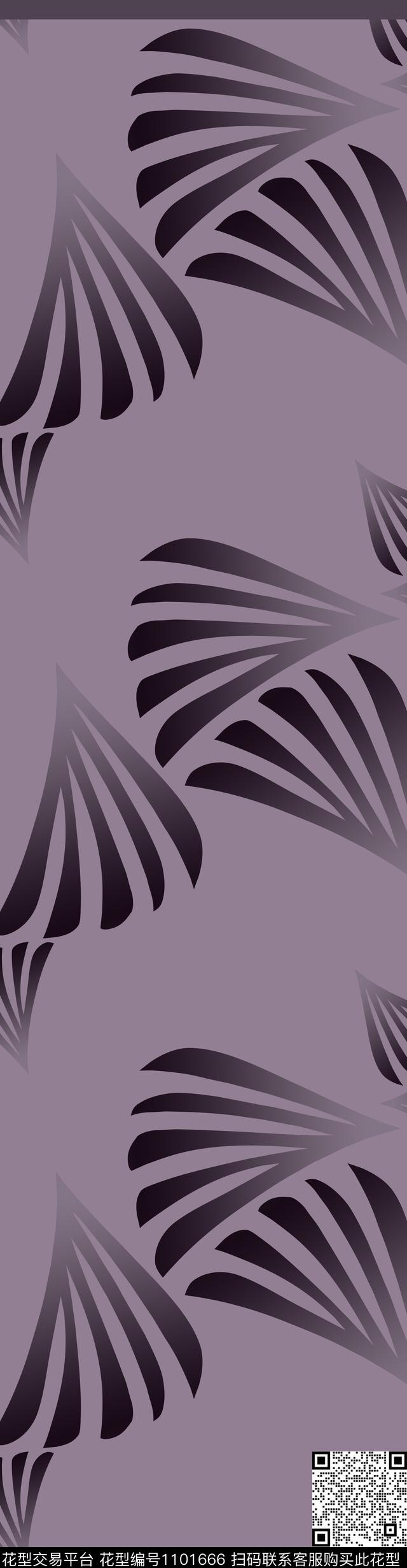 风格化花卉美丽窗帘家纺渐变色彩数码印花华亿平台下载（图片编号: 1101666） - 瓦栏（Walan）