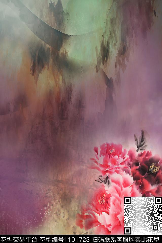 数码华亿平台定位花花卉数码印花华亿平台下载（图片编号: 1101723） - 瓦栏（Walan）