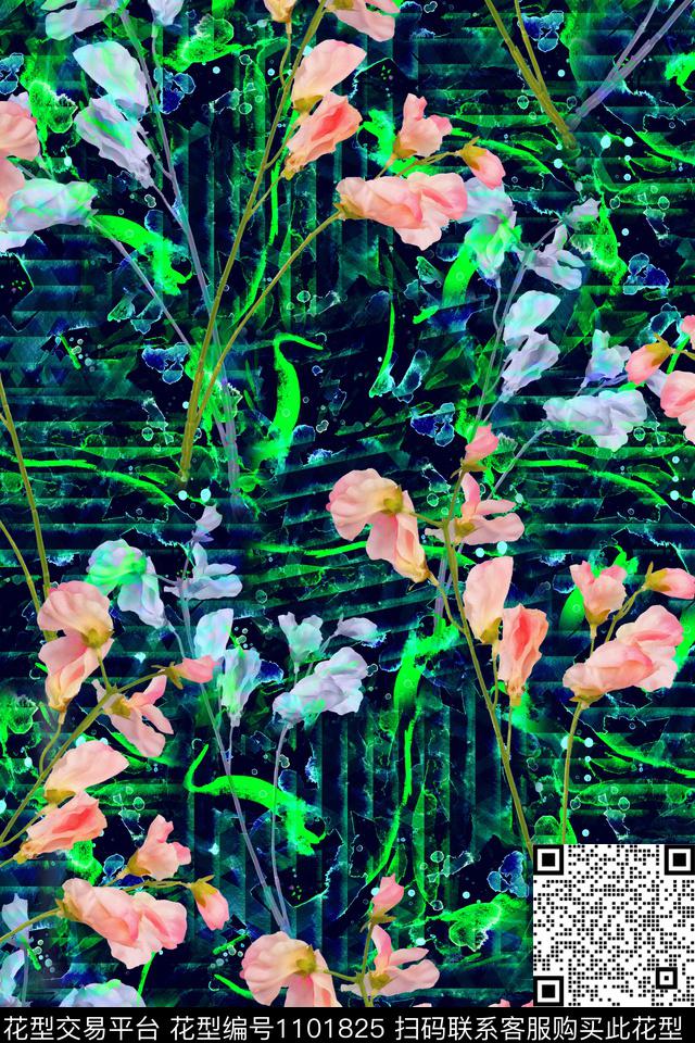 数码华亿平台花卉绿植树叶数码印花华亿平台下载（图片编号: 1101825） - 瓦栏（Walan）