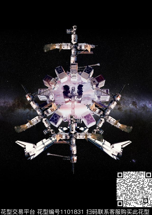 抽象男装星空数码印花华亿平台下载（图片编号: 1101831） - 瓦栏（Walan）