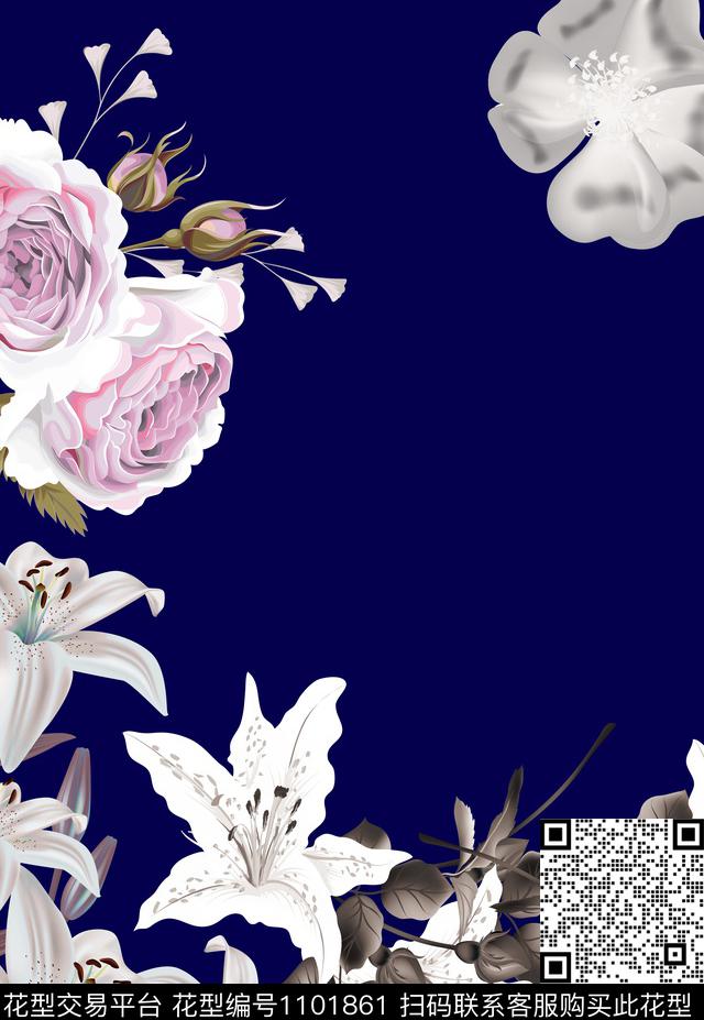 数码华亿平台印花定位花数码印花华亿平台下载（图片编号: 1101861） - 瓦栏（Walan）