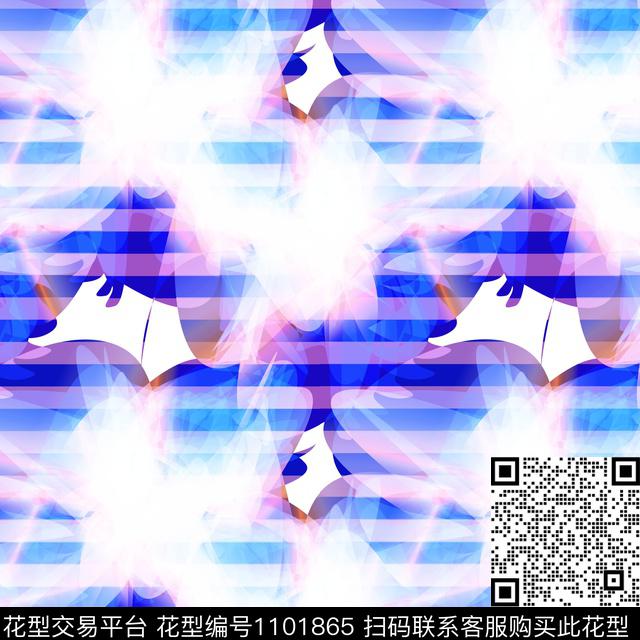 大花花卉大牌风数码印花华亿平台下载（图片编号: 1101865） - 瓦栏（Walan）