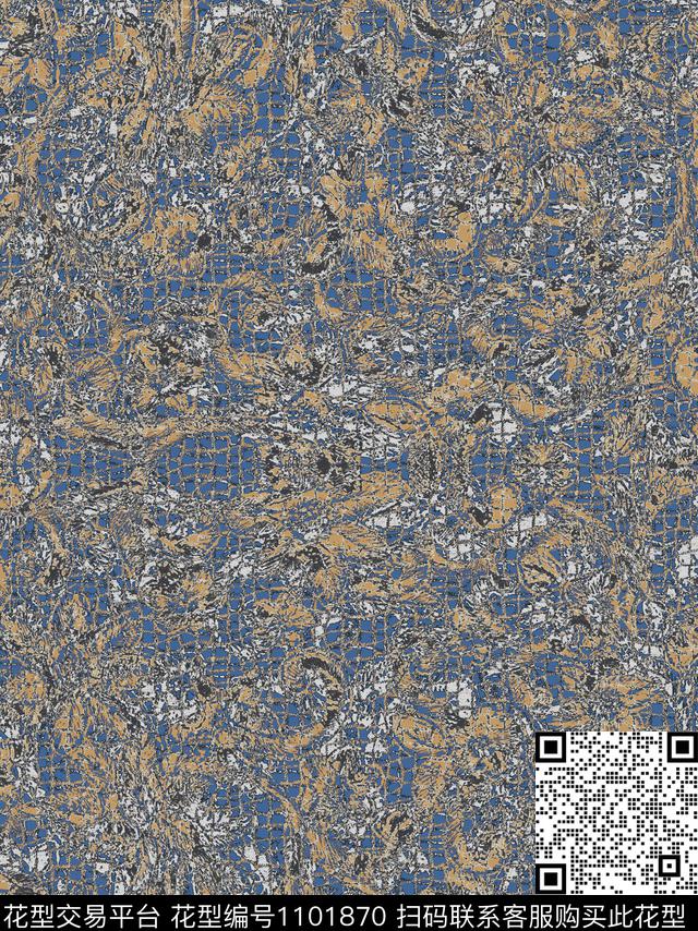 抽象花卉花卉绿植树叶数码印花华亿平台下载（图片编号: 1101870） - 瓦栏（Walan）