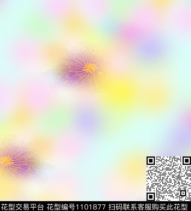 创意抽象花卉数码印花华亿平台下载（图片编号: 1101877） - 瓦栏（Walan）