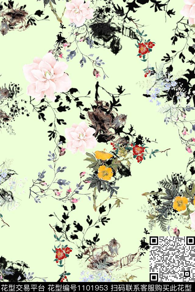 数码华亿平台花卉满版散花数码印花华亿平台下载（图片编号: 1101953） - 瓦栏（Walan）