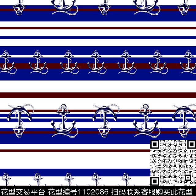 抽象几何航海传统印花华亿平台下载（图片编号: 1102086） - 瓦栏（Walan）