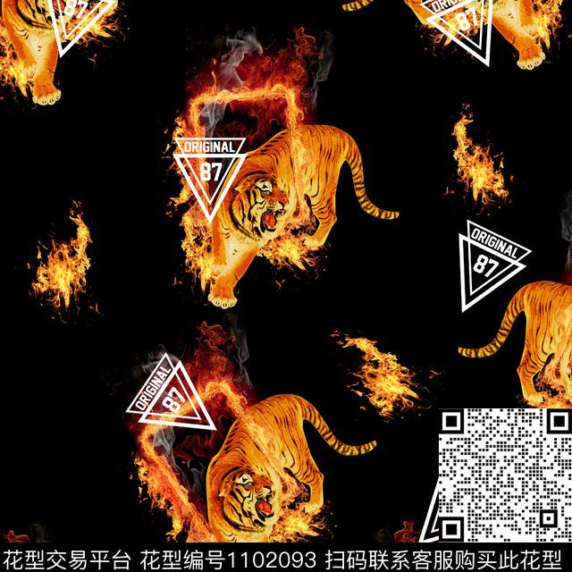 抽象男装动物传统印花华亿平台下载（图片编号: 1102093） - 瓦栏（Walan）