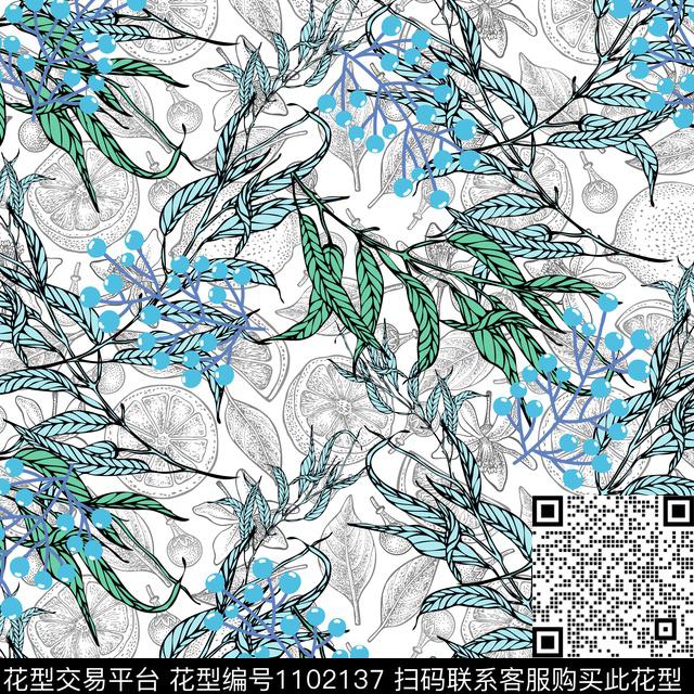 男装樱桃水果数码印花华亿平台下载（图片编号: 1102137） - 瓦栏（Walan）