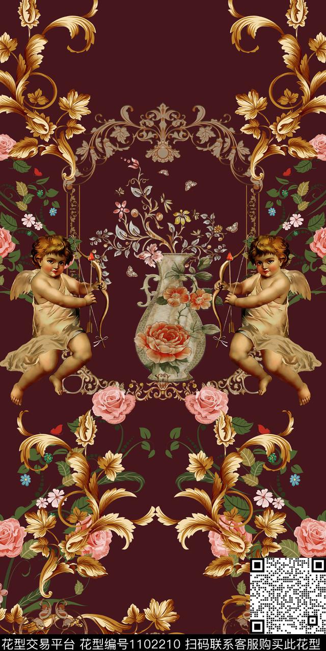 定位花大牌风欧式风华亿平台数码印花华亿平台下载（图片编号: 1102210） - 瓦栏（Walan）