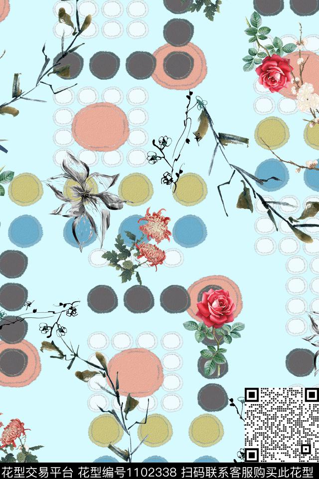 小碎花数码华亿平台满版散花数码印花华亿平台下载（图片编号: 1102338） - 瓦栏（Walan）