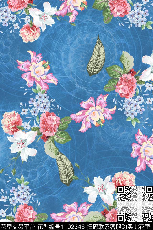 小碎花数码华亿平台满版散花数码印花华亿平台下载（图片编号: 1102346） - 瓦栏（Walan）