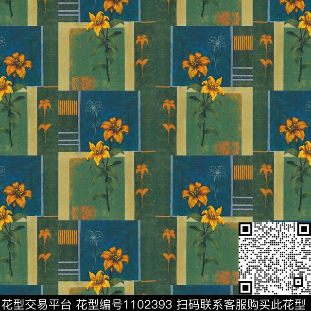 数码华亿平台休闲复古数码印花华亿平台下载（图片编号: 1102393） - 瓦栏（Walan）