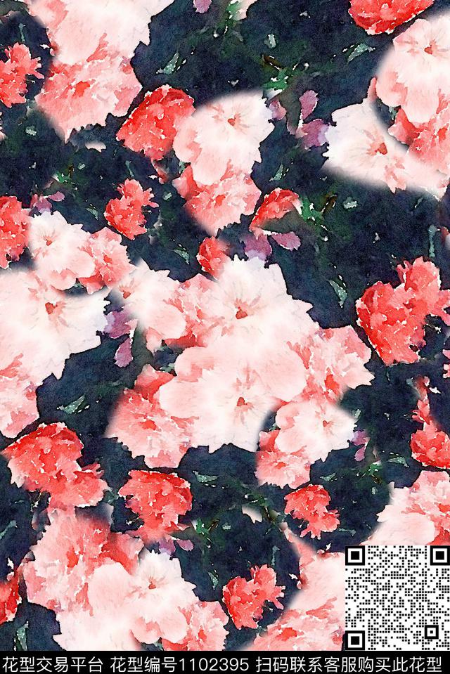 数码华亿平台花卉绿植树叶数码印花华亿平台下载（图片编号: 1102395） - 瓦栏（Walan）