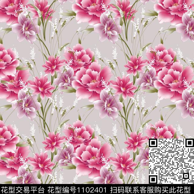小碎花数码华亿平台花卉数码印花华亿平台下载（图片编号: 1102401） - 瓦栏（Walan）