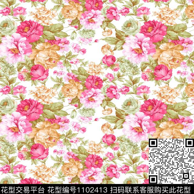 小碎花数码华亿平台花卉数码印花华亿平台下载（图片编号: 1102413） - 瓦栏（Walan）