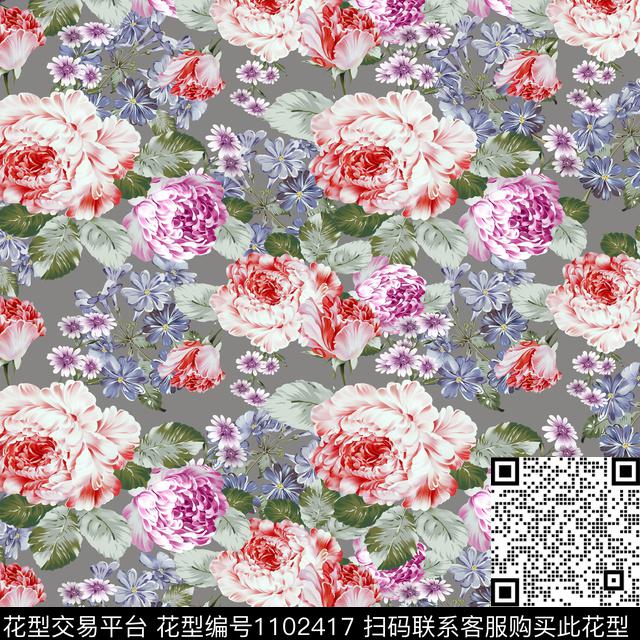 小碎花数码华亿平台花卉数码印花华亿平台下载（图片编号: 1102417） - 瓦栏（Walan）
