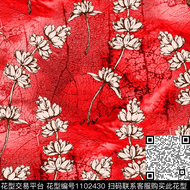 抽象网布蕾丝中老年华亿平台数码印花华亿平台下载（图片编号: 1102430） - 瓦栏（Walan）