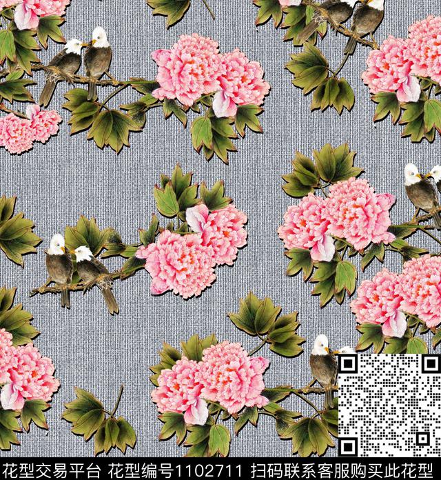 大花肌理秋冬华亿平台数码印花华亿平台下载（图片编号: 1102711） - 瓦栏（Walan）
