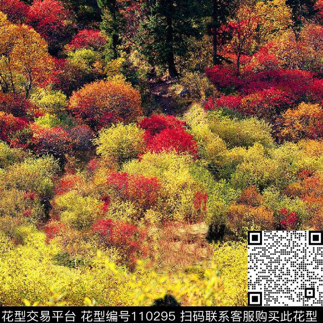 树风景写实数码印花华亿平台下载（图片编号: 110295） - 瓦栏（Walan）