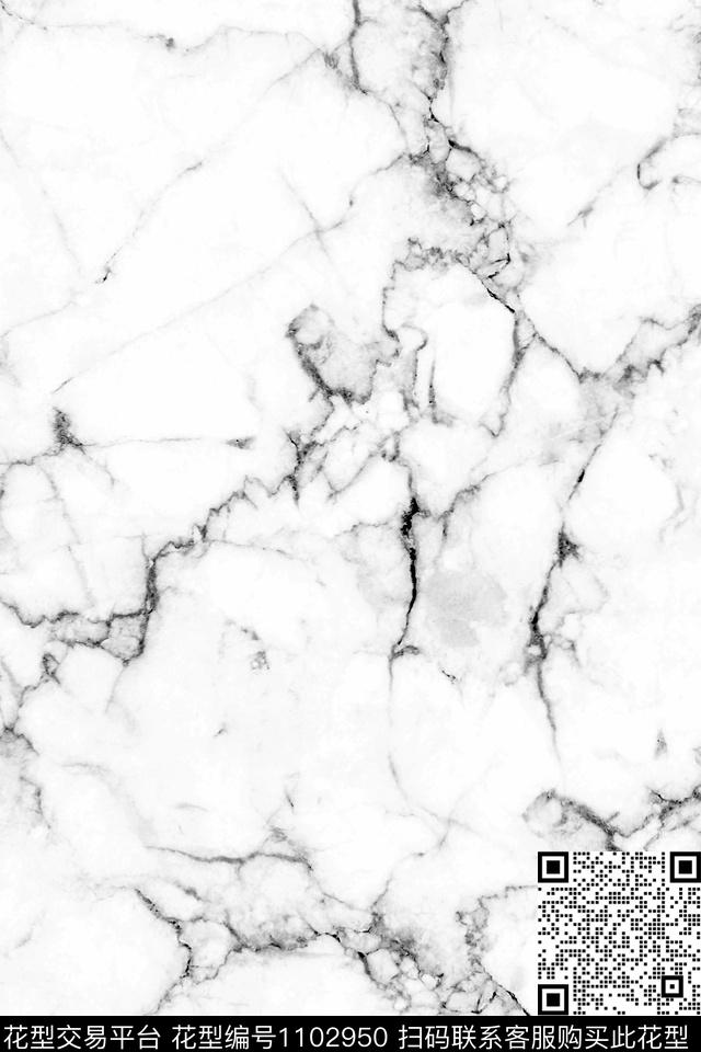 大理石黑白华亿平台肌理数码印花华亿平台下载（图片编号: 1102950） - 瓦栏（Walan）