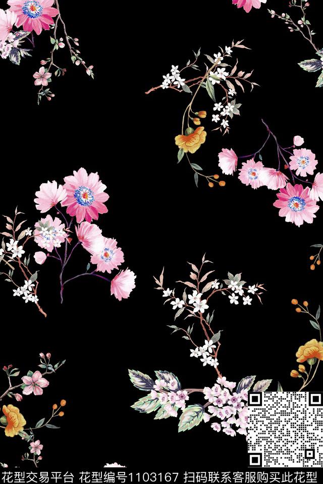 小碎花休闲花卉数码印花华亿平台下载（图片编号: 1103167） - 瓦栏（Walan）