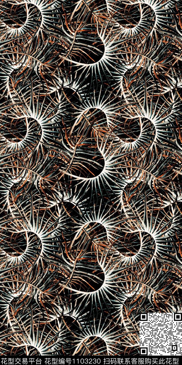 数码华亿平台民族风抽象数码印花华亿平台下载（图片编号: 1103230） - 瓦栏（Walan）