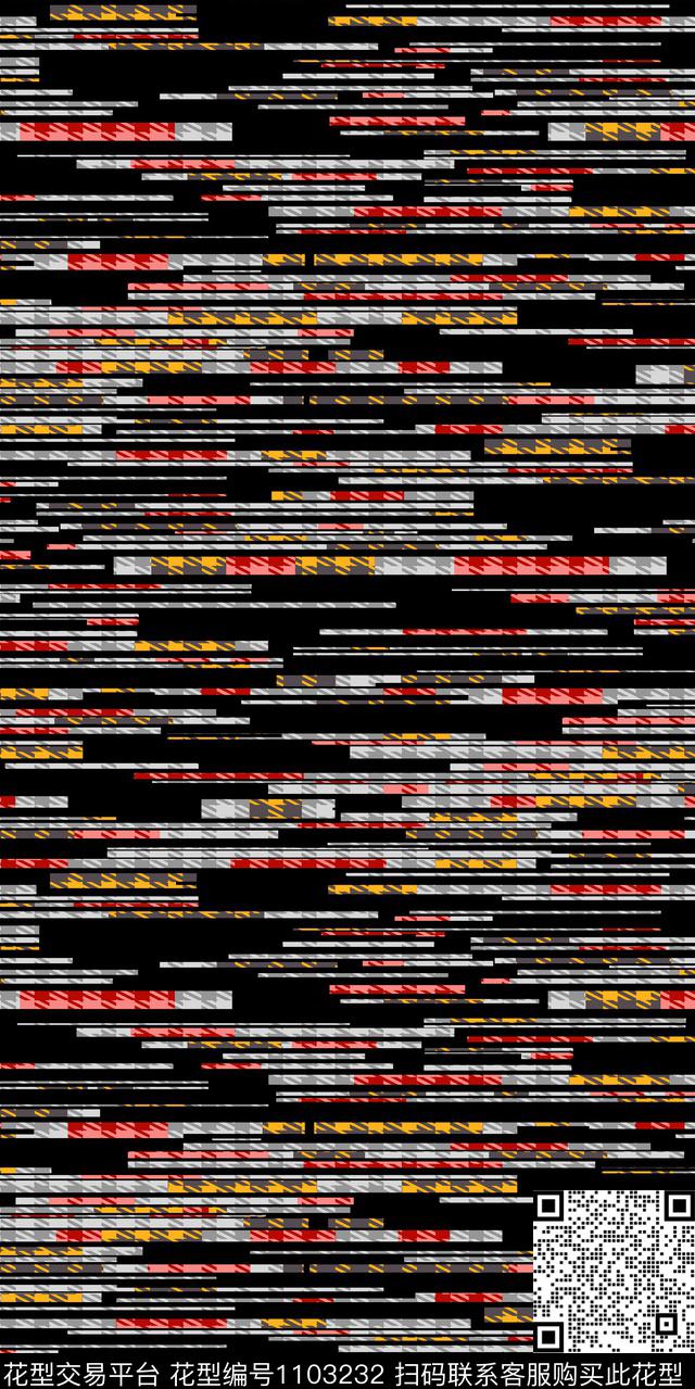 数码华亿平台几何抽象数码印花华亿平台下载（图片编号: 1103232） - 瓦栏（Walan）