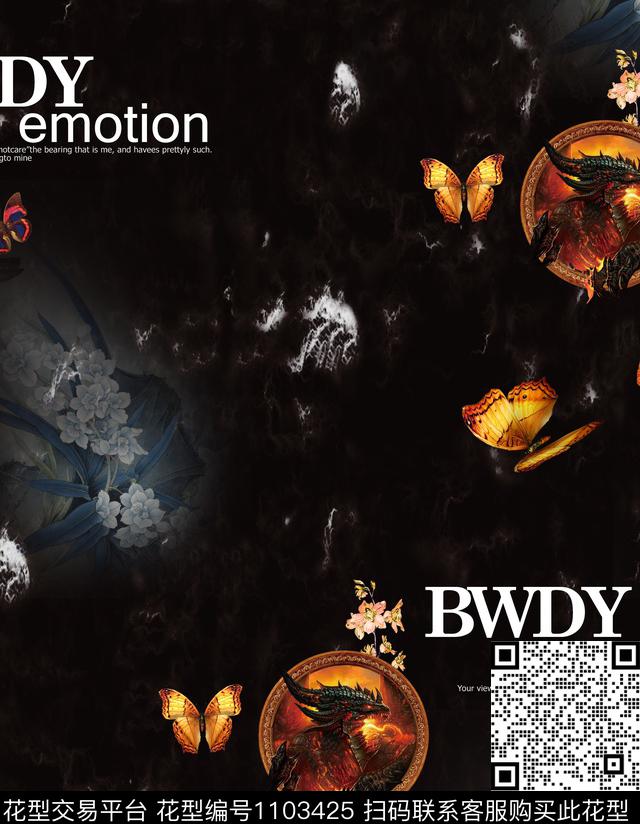 动物花卉几何大牌男装数码印花华亿平台下载（图片编号: 1103425） - 瓦栏（Walan）