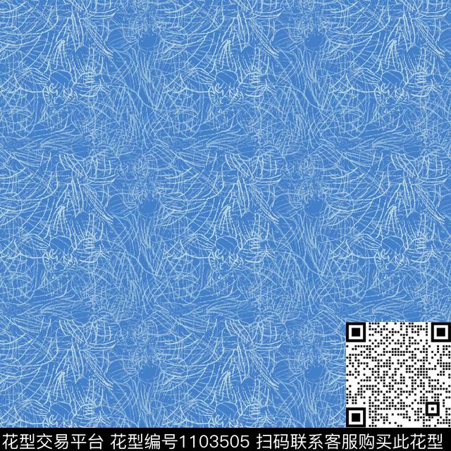 签字笔印花手绘线条笔触传统印花华亿平台下载（图片编号: 1103505） - 瓦栏（Walan）