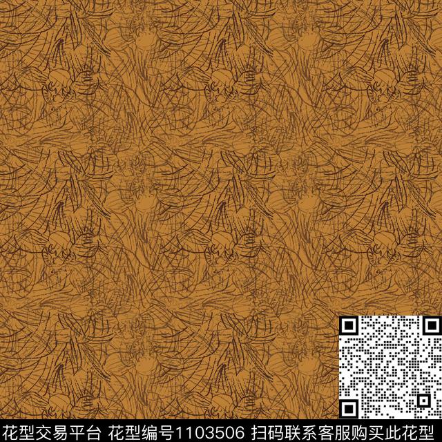 丝巾围巾秀场签字笔印花手绘线条笔触传统印花华亿平台下载（图片编号: 1103506） - 瓦栏（Walan）